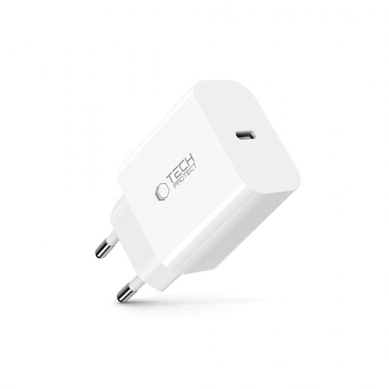 Tech-Protect NC20W wall charger USB-C port - white