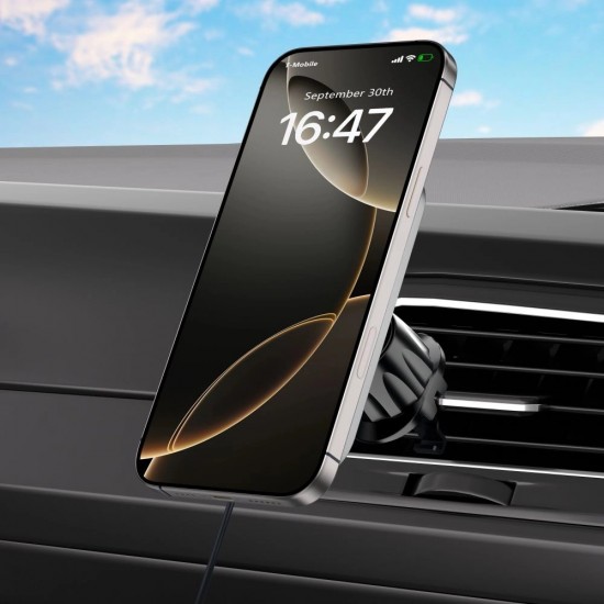 Tech-Protect MM15W-V9 Car Holder with MagSafe for Dashboard and Air Vent 15W - Black