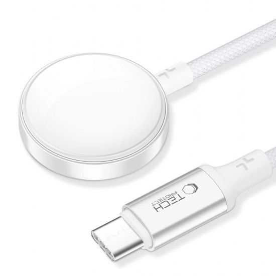 Tech-Protect UltraBoost USB-C Inductive Charger for Apple Watch 1m - White