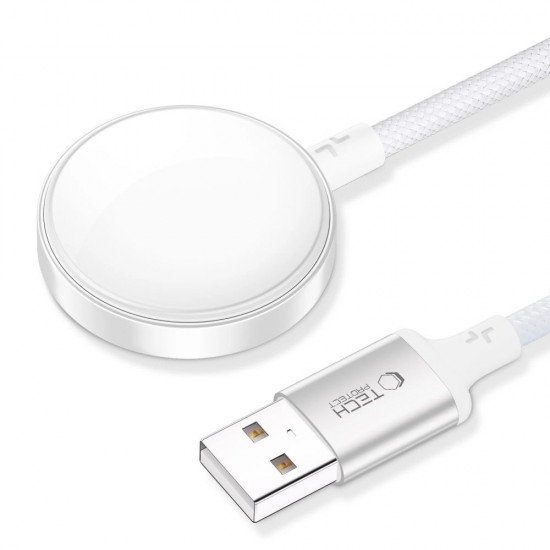 Tech-Protect UltraBoost USB-A Inductive Charger for Apple Watch 1m - White