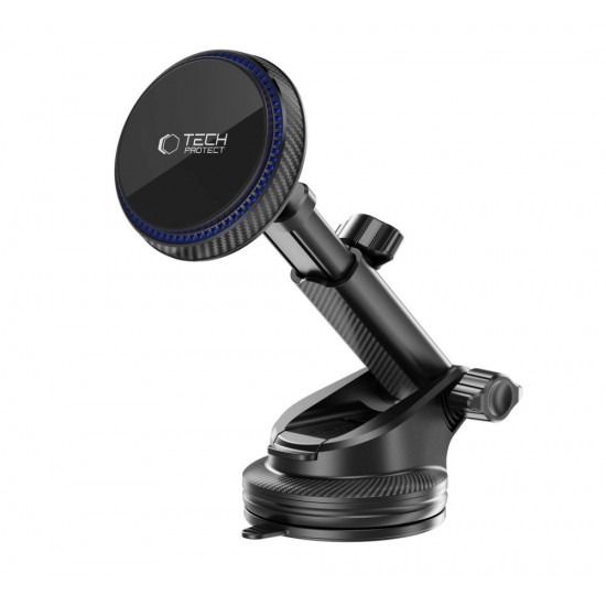 Tech-Protect MM15W-V4 Magnetic MagSafe 15W Car Holder for Cockpit / Windshield / Air Vent - Black