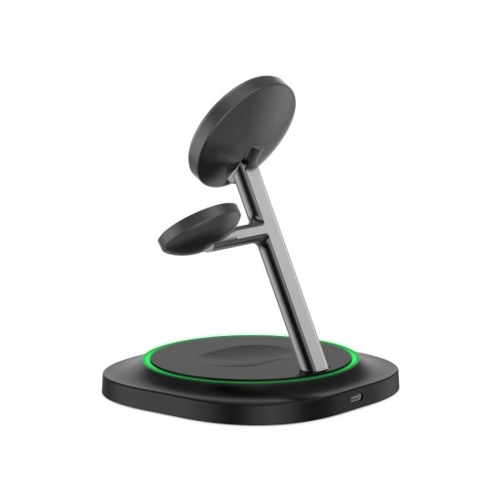 Tech-Protect QI15W-A46 3in1 Magnetic MagSafe Inductive Charger - Black