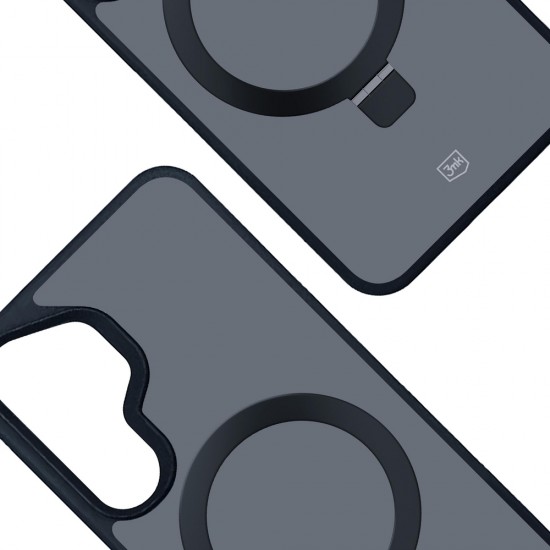 3mk Smoke Case Mag&Stand for Samsung Galaxy S25 - black