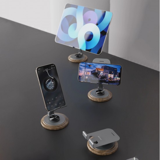 Dudao F17M 360° metal phone stand - gray