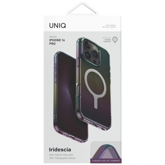 Uniq Iridescia Magclick Charging Case for iPhone 16 Pro - Black