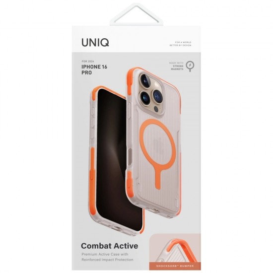 Uniq Combat Active Magclick Charging Case for iPhone 16 Pro - Orange