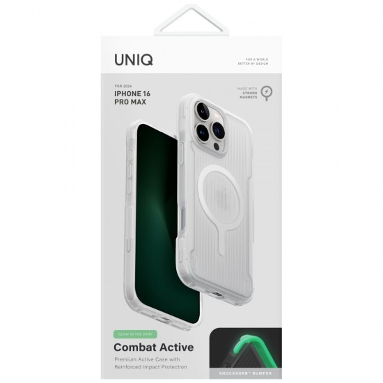 Uniq Combat Active Magclick Charging Case for iPhone 16 Pro Max - White