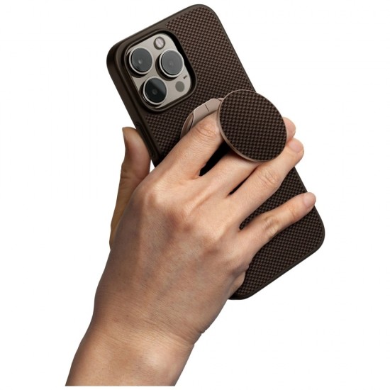 Uniq Keva Air Magclick Charging GripFit Case for iPhone 16 Pro Max - Brown