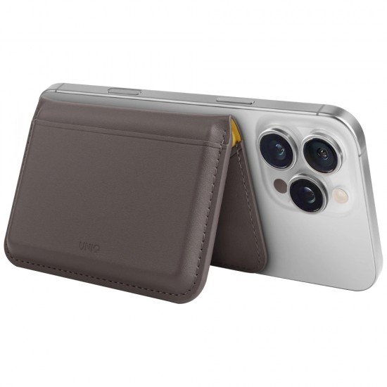 Uniq Lyden DS RFID Magnetic Wallet with Phone Stand - Gray
