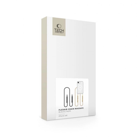 Tech-Protect FlexAir Chain MagSafe Case for iPhone 16e / 17e - Black and Beige