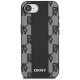 DKNY Leather Checkered Mono Pattern MagSafe iPhone 16e Case - Black