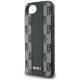 DKNY Leather Checkered Mono Pattern MagSafe iPhone 16e Case - Black