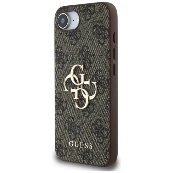 Guess 4G Big Logo Case for iPhone 16e - Brown