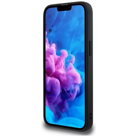 Guess 4G Circle Classic Logo MagSafe case for iPhone 16e - black