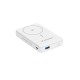 Powerbank Wozinsky WLWP-10KA0Y3WS 22.5W PD Qi2 10000 mAh, with stand, 1x USB-A, 1x USB-C - white