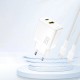 Dudao A26T GaN 25W USB-A, USB-C Charger - White