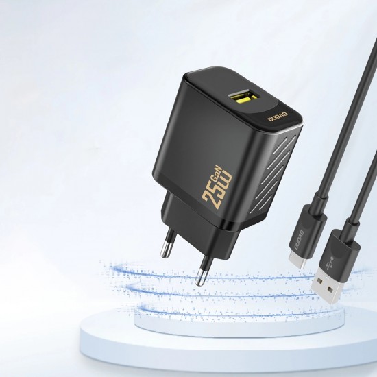 Dudao A27S 25W GaN USB-A Charger - Black