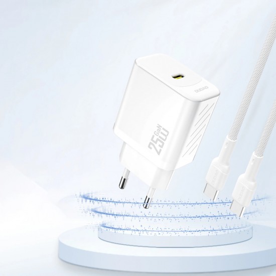 Dudao A27 25W GaN USB-C Wall Charger - White