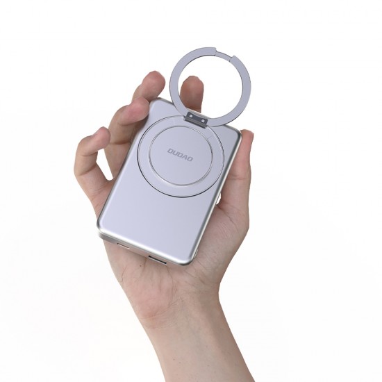 Dudao K28S 20W PD 5000mAh Powerbank with MagSafe and Stand - Silver