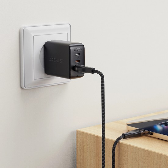 Acefast C11-04 USB-A - USB-C 3A Cable 1.2m Magnetic Braid - Black