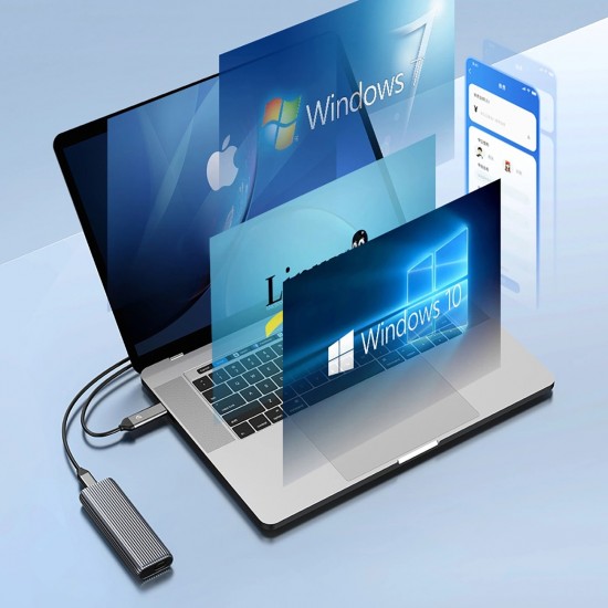 Orico AM2C3-G2 M.2 NVME USB-C 3.2 Disk Drive - Gray