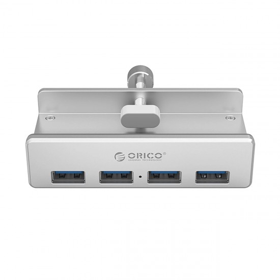 Orico MH4PU Hub Clamp-Mounted 4x USB-A 3.0 - Silver