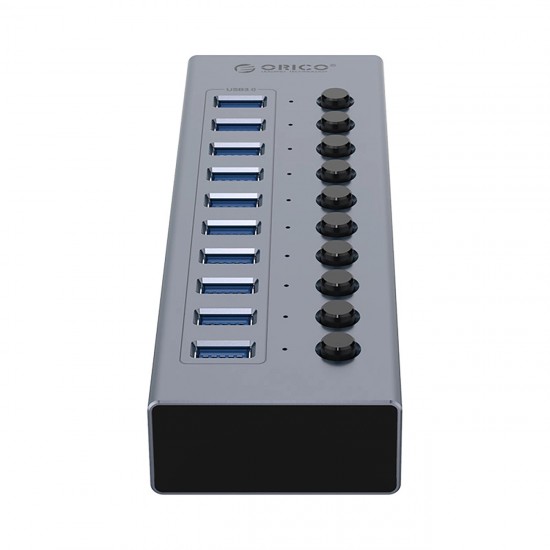 Orico BT2U3-10AB Hub 10x USB-A 3.0 with switches - gray
