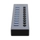 Orico BT2U3-10AB Hub 10x USB-A 3.0 with switches - gray