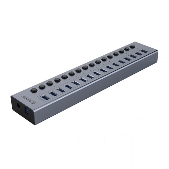 Orico BT2U3-16AB Hub 16x USB-A 3.0 with switches - gray