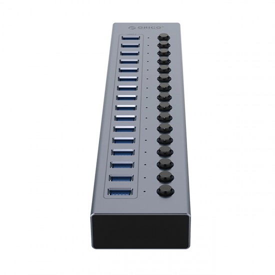 Orico BT2U3-16AB Hub 16x USB-A 3.0 with switches - gray