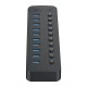 Orico CT2U3-10AB 10x USB-A 3.0 Hub with Switches - Black