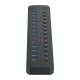 Orico CT2U3-13AB 13x USB-A 3.0 Hub with Switches - Black