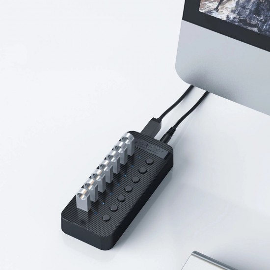 Orico CT2U3-13AB 13x USB-A 3.0 Hub with Switches - Black