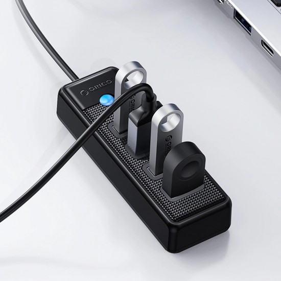 Hub Orico PW4U-U3 USB-A / 4x USB-A 3.0 - black