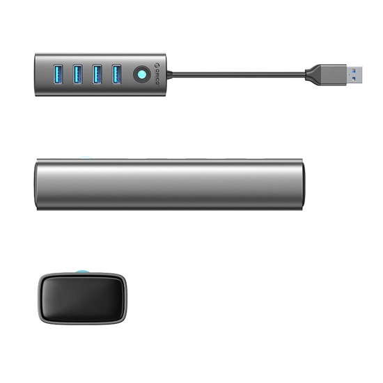 Orico PDD4U-U3 Hub 4x USB-A 3.0 - Gray