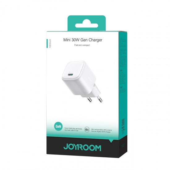 Joyroom JR-TCG15 Mini 30W GaN USB-C Wall Charger - White