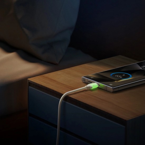 Joyroom S-A53 3A USB-A - USB-C Cable with Fluorescent Tip 1.2m - Beige