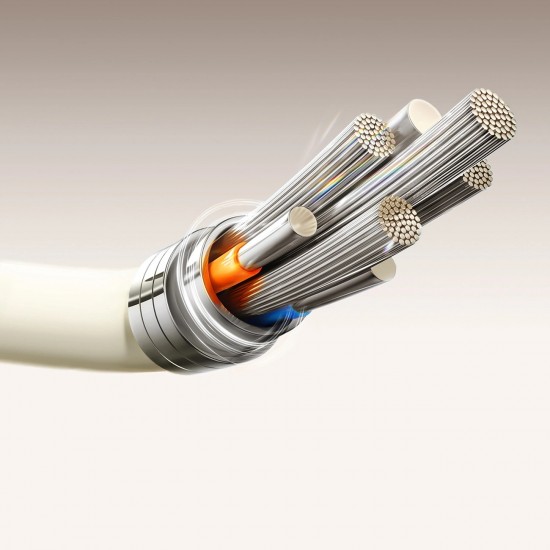 Joyroom S-A53 3A USB-A - USB-C Cable with Fluorescent Tip 2m - Beige