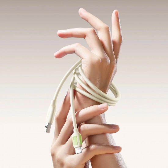 Joyroom S-A53 30W USB-C - Lightning Cable with Fluorescent Tip 2m - Beige