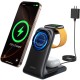 Joyroom JR-W15 Wireless Charger 3 in 1 Charging Station with MagSafe - Black