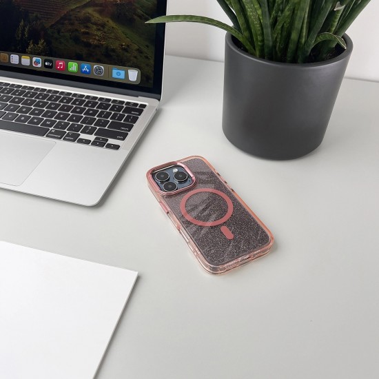 Wozinsky Glitter Case for Samsung Galaxy S25 - Pink with Glitter