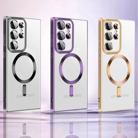 Wozinsky Electroplated Magsafe Case for Samsung Galaxy S24 FE - Pink