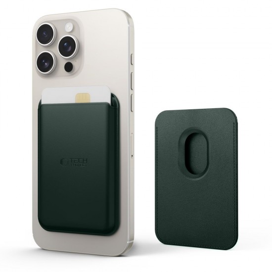 Tech-Protect MagWallet Magsafe Case with Universal Magnetic Card or ID Holder - Green