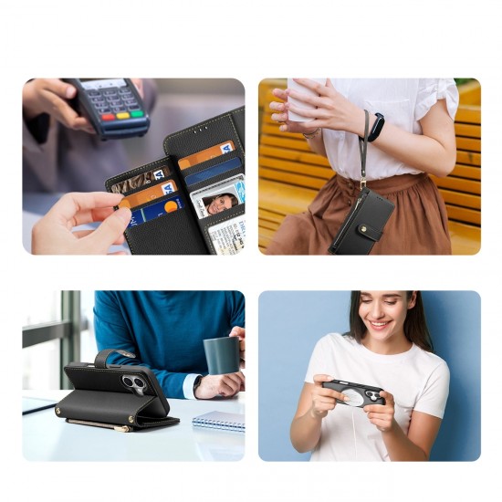 Dux Ducis Lawa Leather Case for iPhone 16 - Black