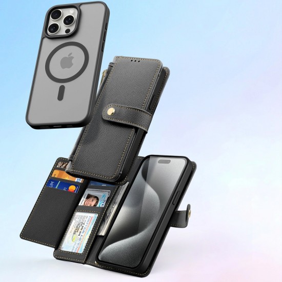 Dux Ducis Lawa Leather Case for iPhone 15 Pro - Black