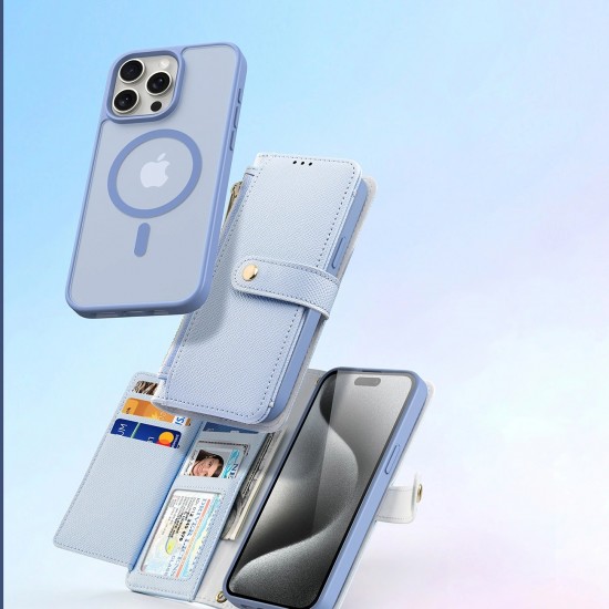 Dux Ducis Lawa Leather Case for iPhone 15 Pro - Blue