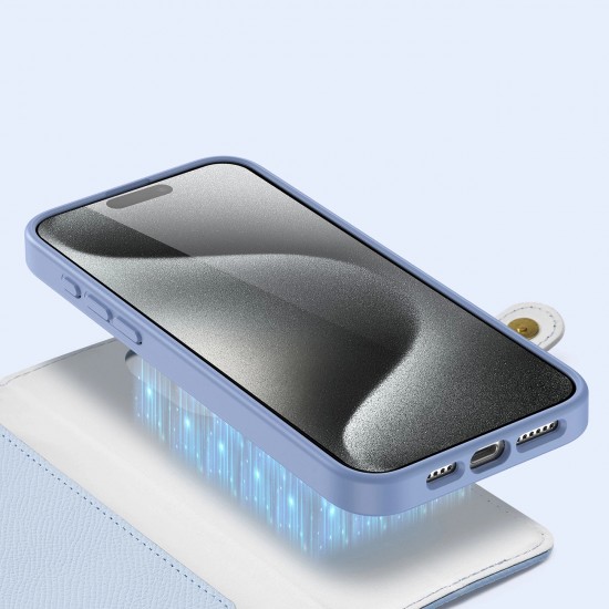 Dux Ducis Lawa Leather Case for iPhone 15 Pro - Blue