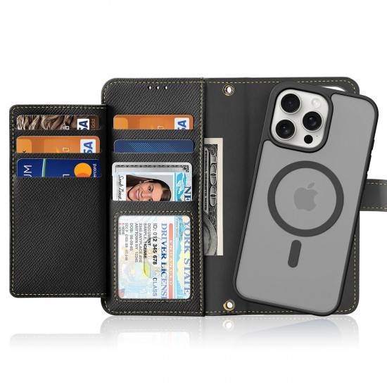 Dux Ducis Lawa Leather Case for iPhone 15 Pro Max - Black