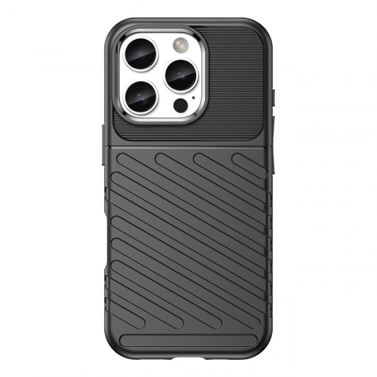 Thunder Case for iPhone 16e / 17e silicone armor cover - black
