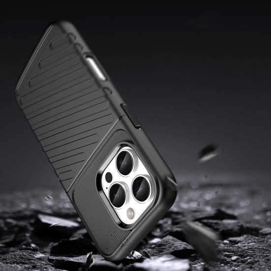 Thunder Case for iPhone 16e / 17e silicone armor cover - black
